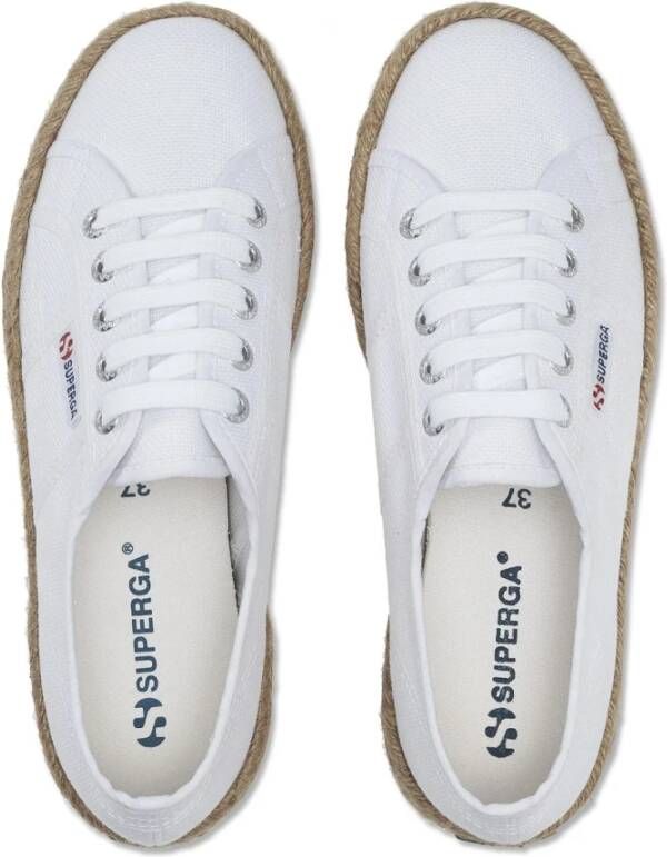 Superga Etno-Chic Wedge Sneaker White Dames
