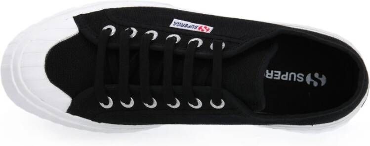 Superga Gestreepte Modieuze Sneakers Black Dames