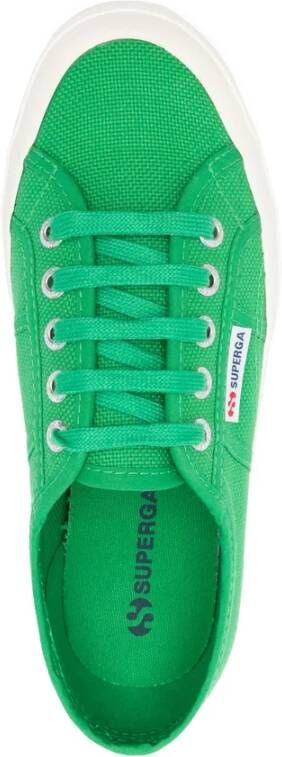 Superga Grasgroene Vetersneakers