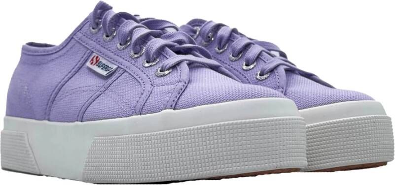 Superga Lila Platform Sneakers Lente Zomer 2024 Purple Dames