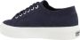 Superga Navy Blauw Platform Canvas Sneakers - Thumbnail 2