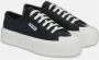 Superga 631 Stripe Platform Vegan Leather Zwart Dames - Thumbnail 8