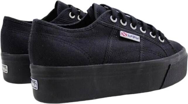 Superga Zwarte casual damessneakers an textiel Black Dames