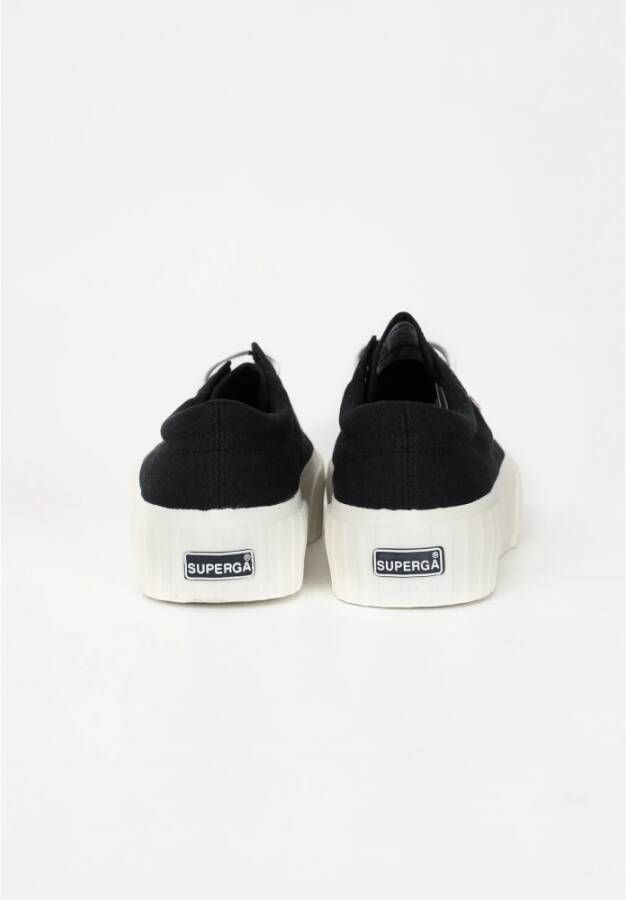 Superga Zwarte casual sneakers voor vrouwen Zwart Dames