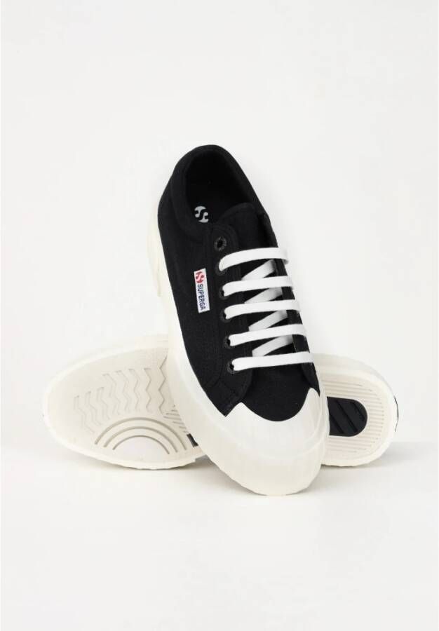 Superga Zwarte casual sneakers voor vrouwen Zwart Dames