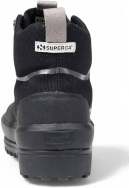Superga Zwarte Stoffen Sneakers Herfst Winter Collectie Black Dames