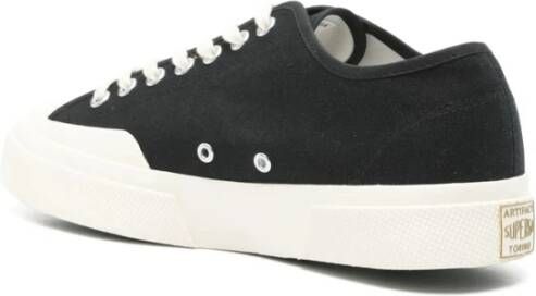 Superga Zwarte Veterschoenen met Flatformzool
