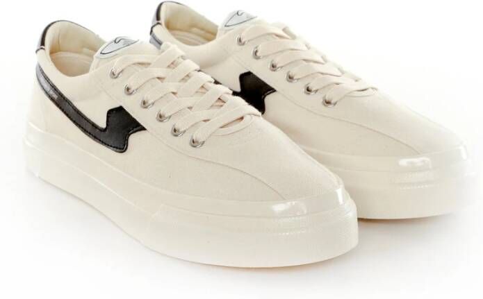 S.w.c. Stepney Workers Club Canvas Sneaker met Handshake Labelpatch Beige Heren