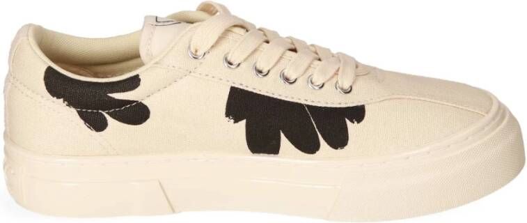 S.w.c. Stepney Workers Club Canvas Sneaker met Shroom Hands Print Beige Dames