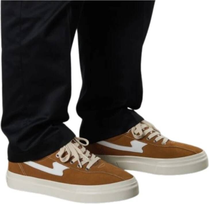 S.w.c. Stepney Workers Club Dellow S-Strike Suede Tan White Sneakers Brown Heren