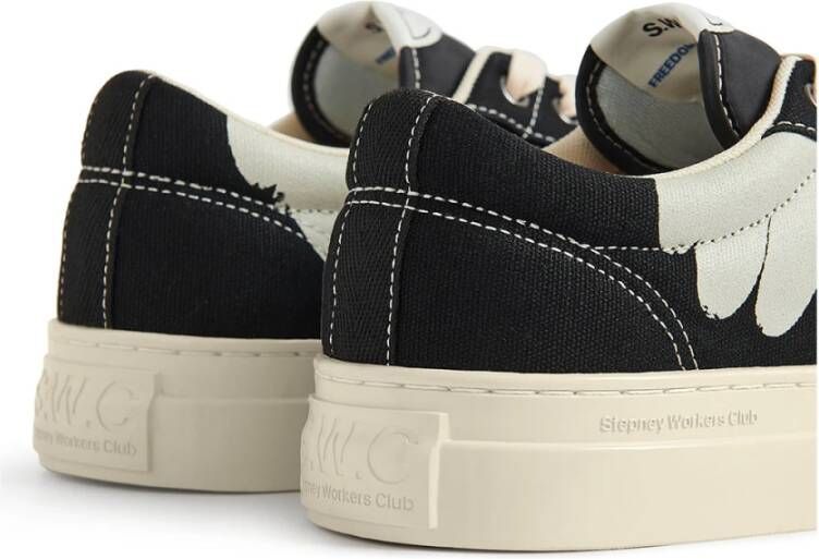 S.w.c. Stepney Workers Club Zwart Wit Cupsole Sneakers Stijlvolle Details - Foto 3