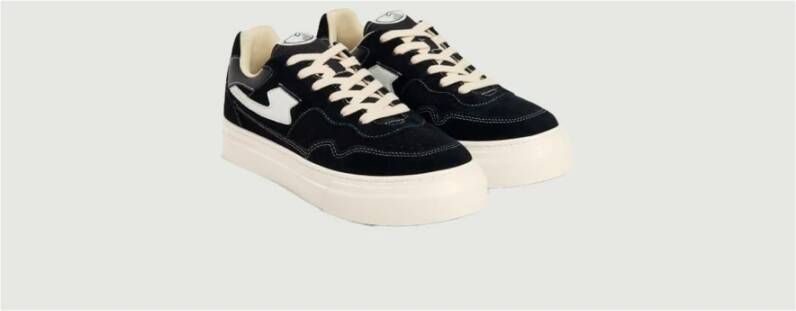 S.w.c. Stepney Workers Club Pearl S-Strike Sneakers met Cupsole zool Zwart Heren