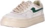 S.w.c. Stepney Workers Club Stepney Workers Club Pearl Strike Leather Sneakers White Green Beige Heren - Thumbnail 7