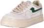 S.w.c. Stepney Workers Club Stepney Workers Club Pearl Strike Leather Sneakers White Green Beige Heren - Thumbnail 11