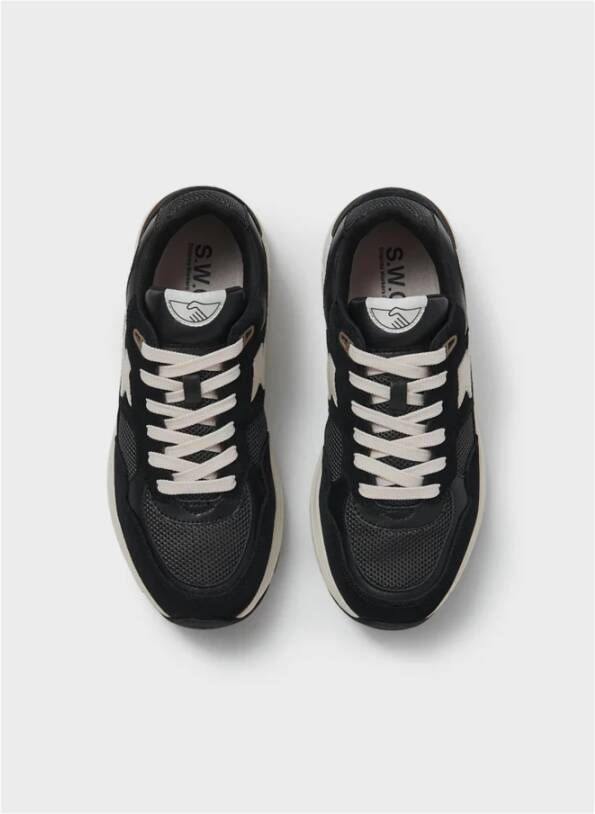 S.w.c. Stepney Workers Club S-Strike Suede Mix Sneakers Black Heren