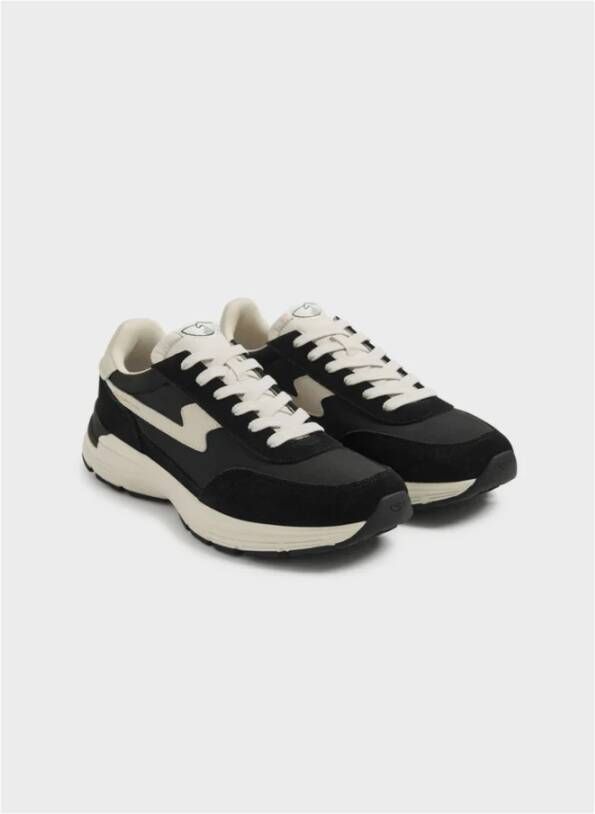 S.w.c. Stepney Workers Club Suede Mix Strike Sneakers Black Heren