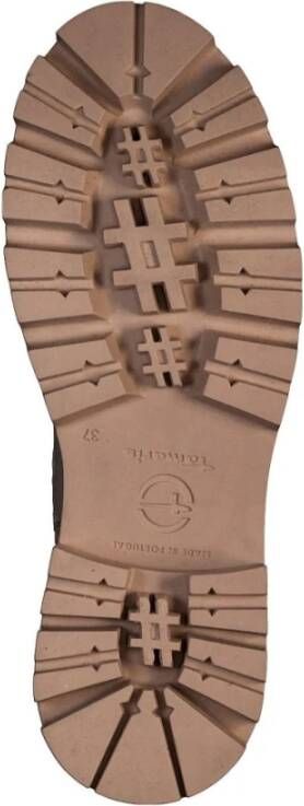 Tamaris Beige Casual Enkellaarsjes met Gesloten Enkel
