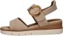 Tamaris Beige Suède Comfort Sandaal met Leren Voetbed Beige Dames - Thumbnail 15