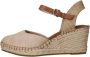 Tamaris Beige Suede Espadrille Sleehak met Leren Voetbed Beige Dames - Thumbnail 10