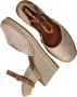 Tamaris Beige Suede Espadrille Sleehak met Leren Voetbed Beige Dames - Thumbnail 3