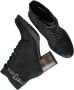 Tamaris Zwarte leren veterschoen met gouden details Zwart Dames - Thumbnail 14
