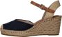 Tamaris Blauwe Suède Espadrille Sleehak Sandaal Multicolor Dames - Thumbnail 11