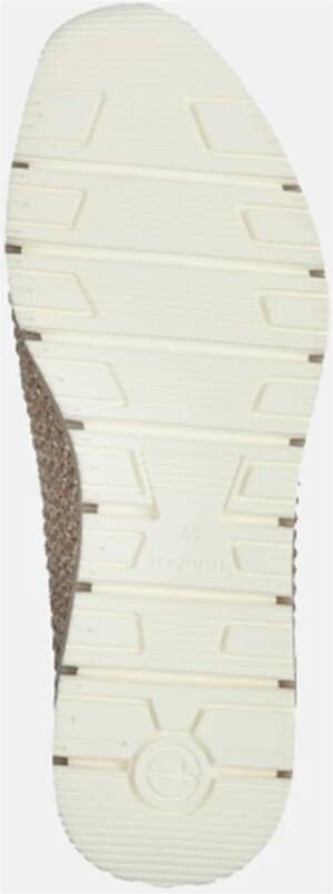 Tamaris Bruin leren mocassins met kettingdetail