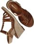 Tamaris Bruine Gevlochten Sleehak Sandalen Brown Dames - Thumbnail 8