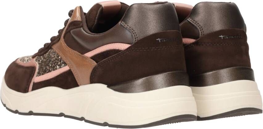 tamaris Bruine Sneakers met Comfortabel Voetbed Multicolor Dames
