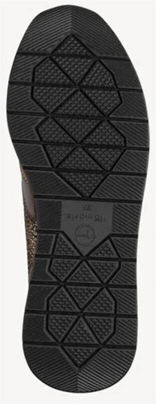 Tamaris Bruine Sneakers met Metalen Details