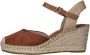 Tamaris Bruine Suède Espadrille Sleehak Sandaal Brown Dames - Thumbnail 8