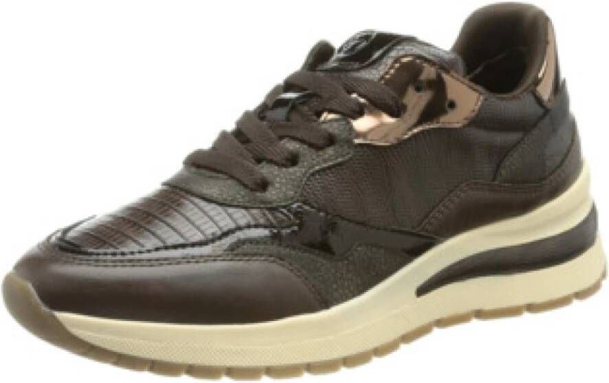 Tamaris Casual Veterschoen in Mahoniecombinatie