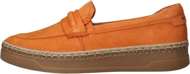 tamaris Comfortabele Oranje Suède Loafer Orange Dames