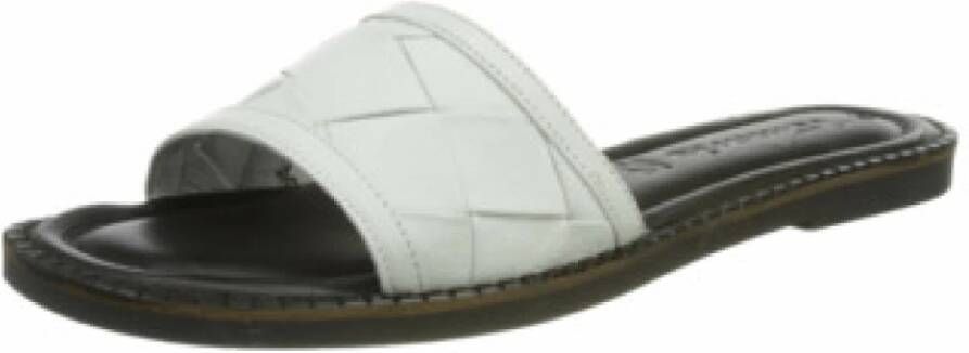 Tamaris Comfortabele Slippers in Wit en Zwart