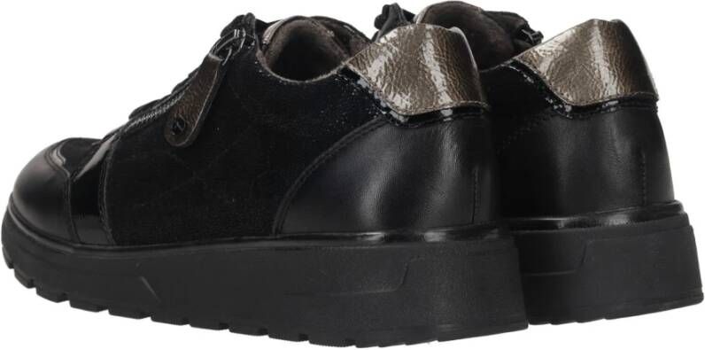 tamaris Comfortabele sneaker met glittereffect Zwart Dames