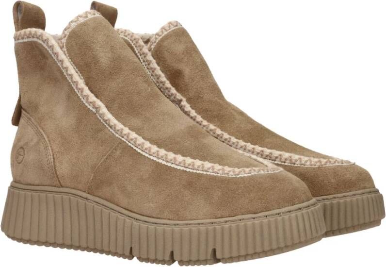 tamaris Dames Winterlaars Beige Dames