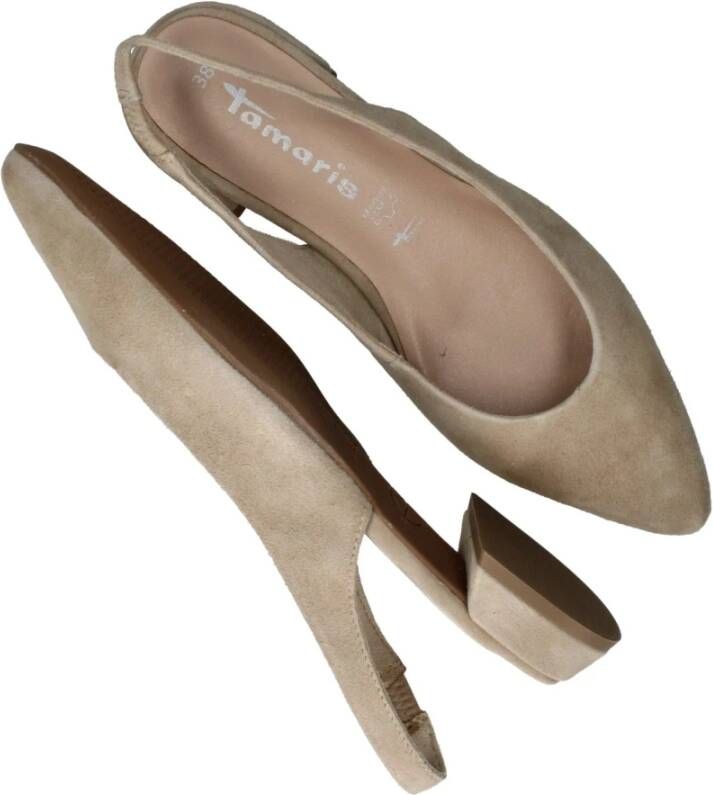 tamaris Elegante Beige Slingback Schoen Beige Dames