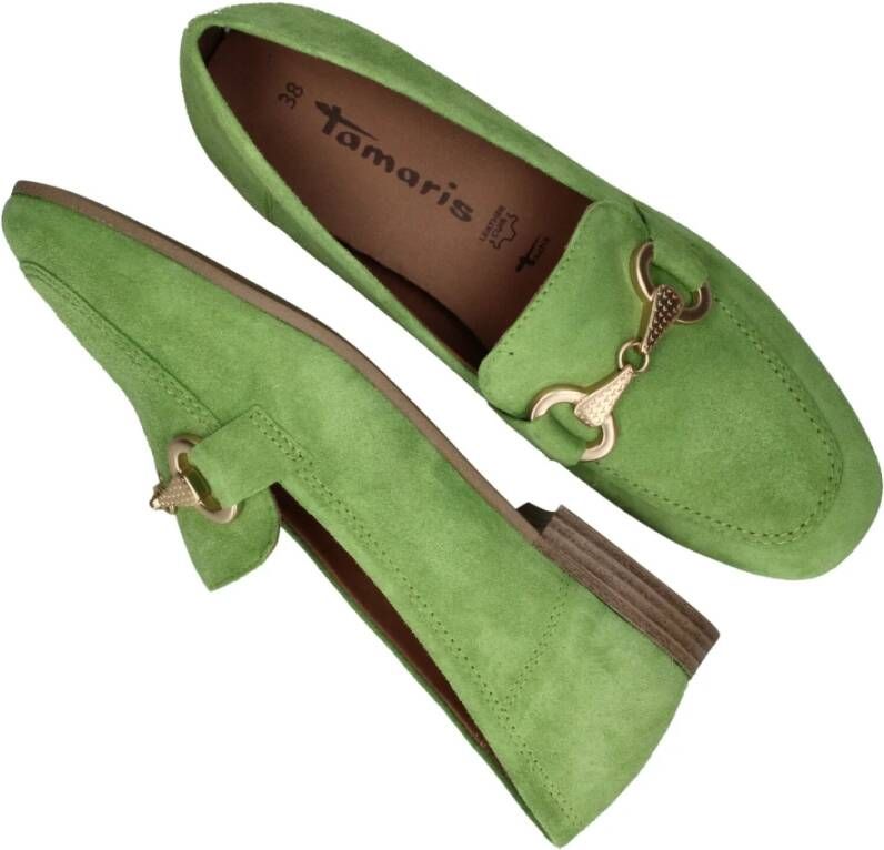 tamaris Elegante Groene Loafer Instapper Green Dames