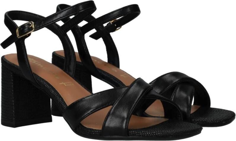 tamaris Elegante Vegan Zwarte Sandalette Black Dames