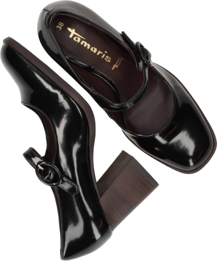 tamaris Elegante Zwarte Vegan Pumps met Gespsluiting Black Dames