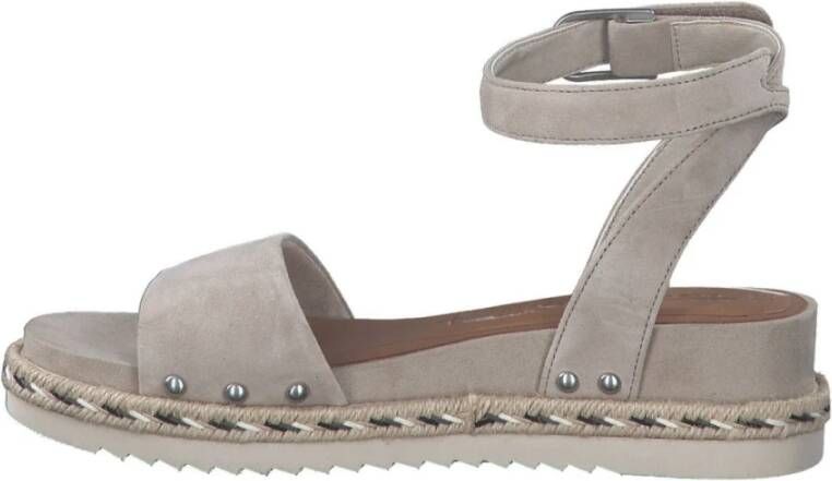 tamaris Flat Sandals Beige Dames