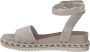 Tamaris Beige Leren Platte Sandalen voor Dames Beige Dames - Thumbnail 2