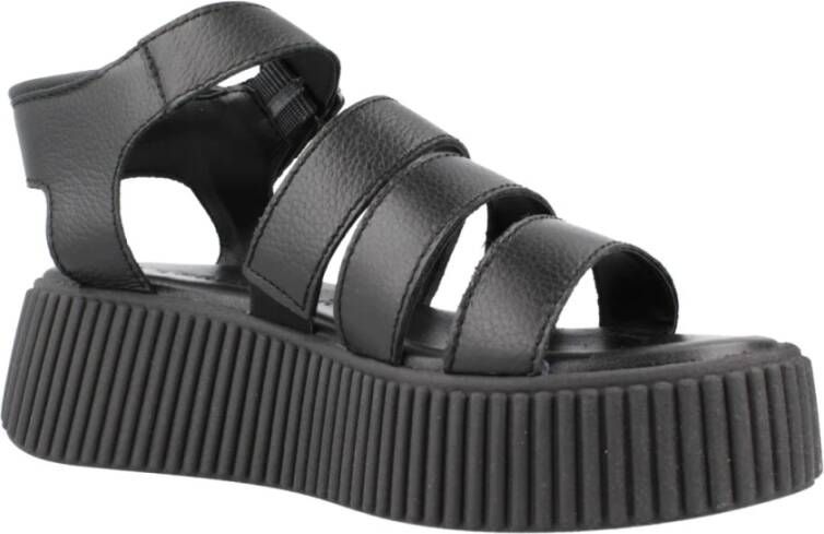 tamaris Stijlvolle Platte Sandalen voor Vrouwen Black Dames