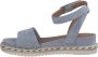 Tamaris Blauwe Leren Platte Sandalen voor Dames Blue Dames - Thumbnail 4