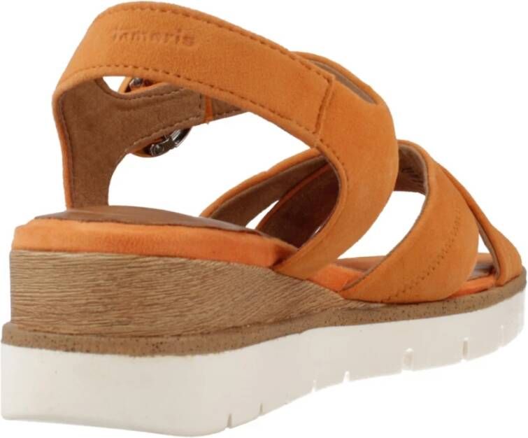 tamaris Zomer Platte Sandalen Orange Dames