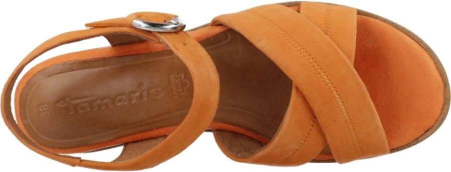 tamaris Zomer Platte Sandalen Orange Dames