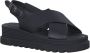 Tamaris Zwarte Leren Platte Sandalen Black Dames - Thumbnail 5