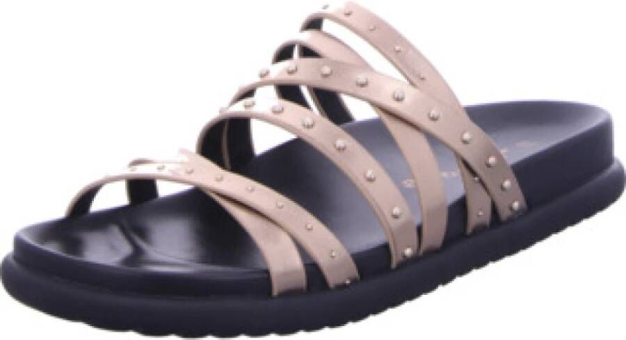 Tamaris Gouden Dames Slide Sandalen