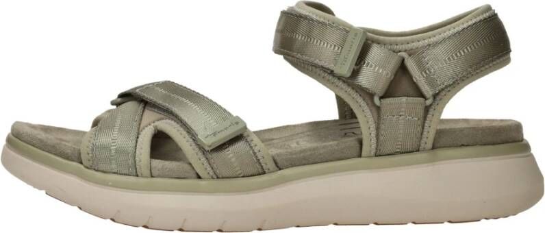 tamaris Groene Vegan Comfort Sandaal Green Dames