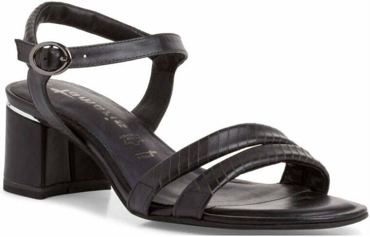 tamaris Zwarte elegante open sandalen Zwart Dames